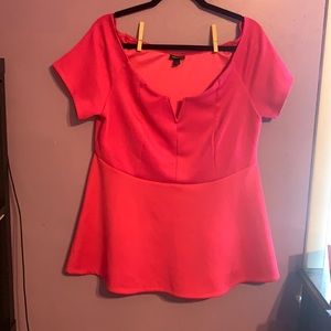Hot Pink off the shoulder top